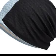 Chapéu de confinamento primavera outono pós-parto fino pano macio lenço feminino tamanho grande preto algodão Nightcap B