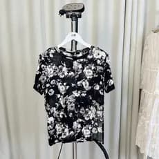 H861 temperamento All-Match solto mais magro olhar topo estilo ocidental chique único nicho moda camiseta feminina de ma