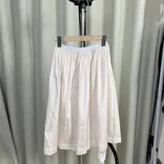 S515 cintura alta Casual comprimento médio estilo coreano mais magro olhar saia simples feminino cintura elástica All-Ma