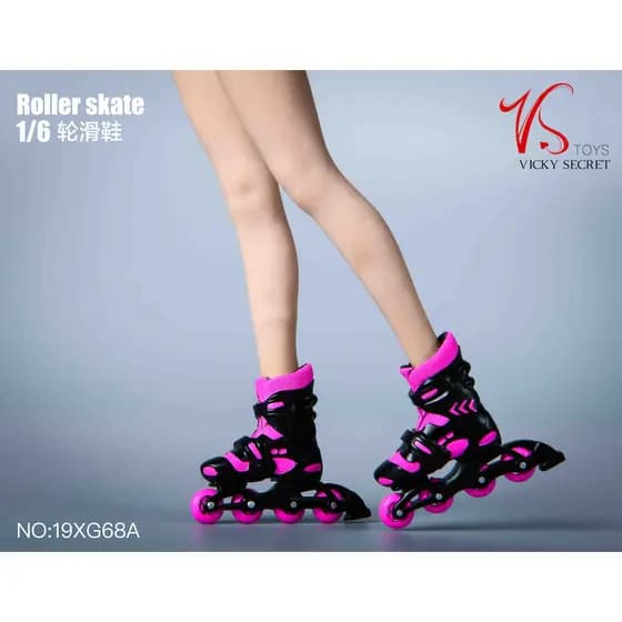 Estoque pronto VSTOYS 1/6 Patins Patins Patins Adequado para Bonecas de Soldados Femininos Corpo Feminino Emborrachado
