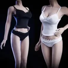 Estoque pronto VStoys 1/6 Boneca Soldado Feminino Emborrachada Roupas Corporais Menina Camisola Peças de Roupa Interior