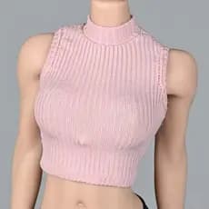 1/6 na moda ombro raspado soldado roupas emborrachado listras grossas sem mangas corpo modelo acessórios feminino camiso