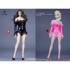 Estoque pronto SA Toys SA021 1/6 Soldado Feminino Uma Linha Pescoço Vestido de Uma Peça Fantasia de Boneca Adequado para