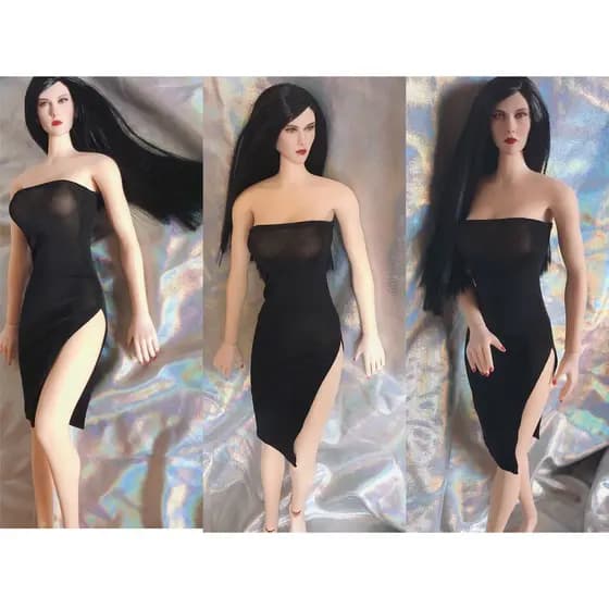 Pronto estoque Vestido feminino soldado tubo Top dividido 1/6 adequado para corpo emborrachado