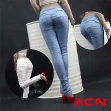 ACNTOYS 1/6 Soldado ACN003 Calças de quadril femininas da moda Calças jeans Calças casuais em estoque pronto