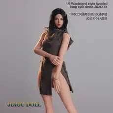 1/6 soldado estilo dividido Wasteland estilo vestido longo JO25X-04 corpo emborrachado roupas modelo acessórios