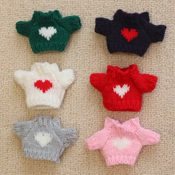 10 peças 10cm boneca acessórios de roupas Labu pano tamanho pequeno roupas West Highland filhote de cachorro ornamentos