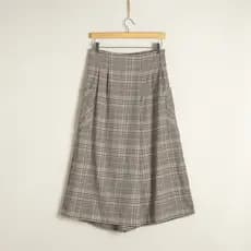 Cintura alta calças de perna larga feminina outono inverno novo estilo elegante pequeno Houndstooth calças profissionais