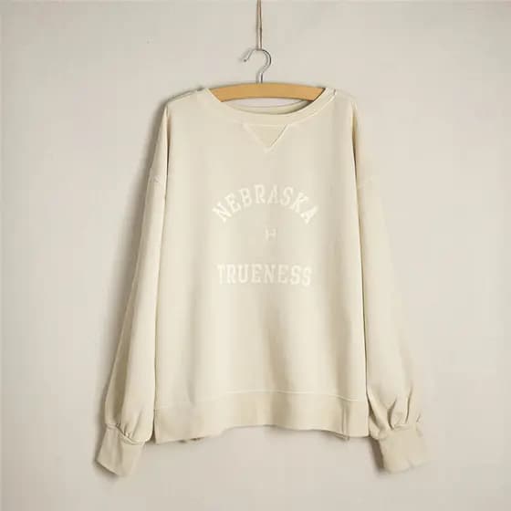 Moletom feminino algodão novo estilo primavera outono inverno Terry Material lavagem macia redução de idade All-Match lo