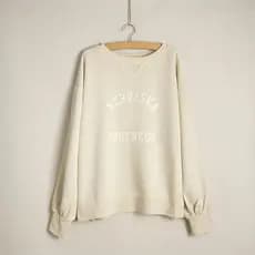Moletom feminino algodão novo estilo primavera outono inverno Terry Material lavagem macia redução de idade All-Match lo