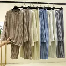 Pijama xadrez de veludo alemão, calças de pijama, terno masculino de inverno, tamanho grande, Leggings, calças de manga