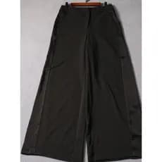 Design alto fino-ajuste mais magro olhar calças de perna larga feminina cintura alta solta costura reta calças casuais