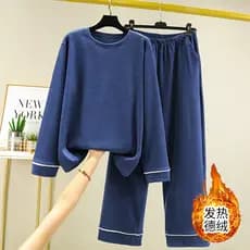 Masculino Casual alemão veludo Homewear terno outono inverno quente pijamas calças de pijama solto tamanho grande pode u