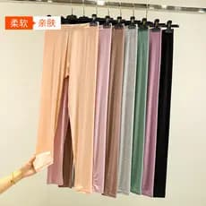 Modal cintura alta calças compridas femininas outono inverno tamanho grande calças justas cor sólida leggings finas sem