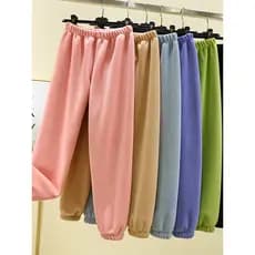 Calças esportivas de lã de lã feminina outono inverno exterior usar calças de lã engrossadas calças de algodão quente Po