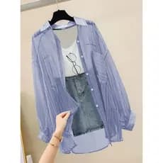 Protetor solar roupas femininas Cardigan jaqueta fina 2024 verão tamanho grande novo estilo Chiffon camisa versão corean