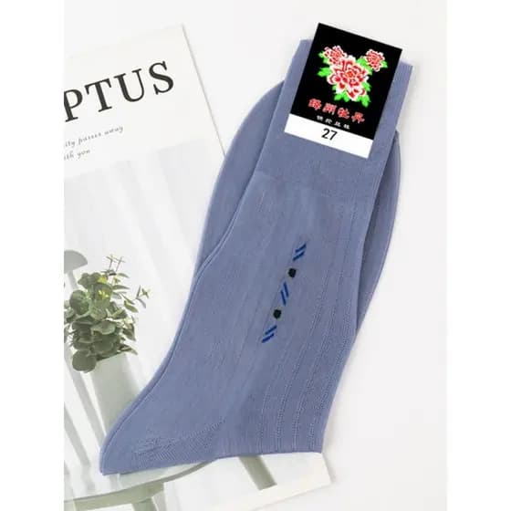 Shanghai Jiangzhou meias masculinas verão fino boca solta meias de náilon Mid-Tube meias mercerizadas masculinas meias d