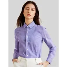 Lixin Desconto Roupas Femininas Eway Série 24 Primavera Outono Roupas High-End Roupas Formais Camisa Xadrez Clássica Fem