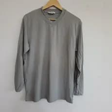 Primavera outono novo estilo versão coreana solta Casual moda redução de idade confortável decote em V cor sólida versão