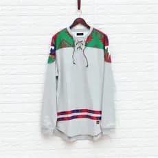 Americano tamanho grande Hip-Hop roupas masculinas costura solta estendida longa corda espessada estendida comércio exte