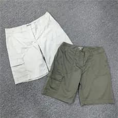 Comércio exterior pedido Original tamanho grande senhoras Shorts de verão Multi-bolso calças casuais soltas em linha ret