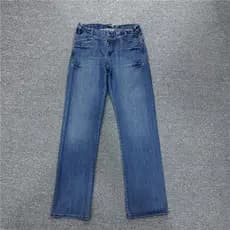 França M's masculino plissado fosco branco angustiado mais magro olhar calças retas Retro gato bigode calças bordado Den