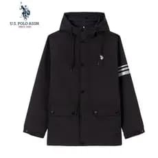 Uspoloassn Primavera Outono Jaqueta Masculina Com Capuz American Polo Association Jaqueta Cargo Preta Jaqueta Masculina