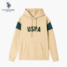 Uspoloassn American Poloassn Association Outono Inverno Homens Engrossado Lã-Velo Pulôver Quente Hoo