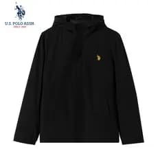 Uspoloassn American Poloassn Association Outono Inverno Masculino Curto Com Capuz Leve Jaqueta Quente