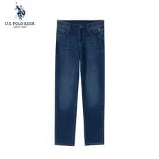 Uspoloassn American Poloassn Association Spring Jeans masculinos Fit Slim-fit Calças de perna reta Vaca lavada