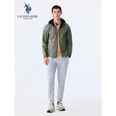 USPOLOASSN jaqueta com capuz forro de lã jaqueta masculina outono 2024 novo estilo Commuter Casual masculino jaqueta à p