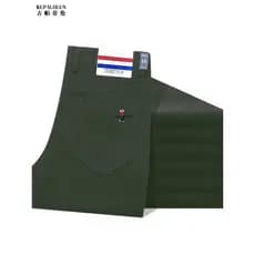 Calças masculinas Paul genuínas, calças bordadas de alta qualidade, cintura média, verde militar, calças casuais, calças