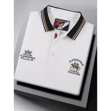 Marca camiseta masculina cor combinando manga comprida camiseta lapela puro algodão Paul camiseta topo primavera outono