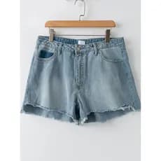 Primavera verão comércio exterior versão coreana novo estilo Casual All-Match lavável, pele pé botão lateral Shorts jean