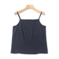 Verão novo estilo preto quadrado pescoço fino alça de ombro estilingue feminino solto Drape colete roupa interior exteri