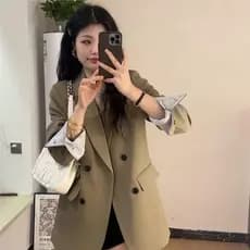 High-End rendas costura Blazer 2025 moda estilo ocidental primavera outono novo estilo versão coreana solto Casual nicho