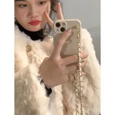 Xiaoxiang estilo escovado casaco de pele de coelho feminino 2026 inverno novo estilo pequeno na moda solto mais algodão