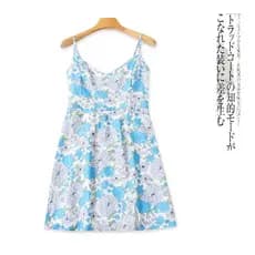 Vestido estilingue estampado verão novo comércio exterior roupas femininas moda redução de idade com decote em V ajustáv