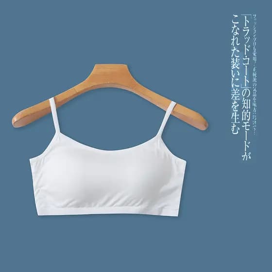 Sutiã camisola roupa interior exterior usar suspensórios ajustáveis com almofada No peito sem anel de aço roupa interior