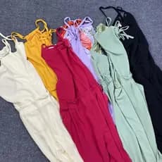 Verão novo estilo feminino cintura alta solto macacão doce cor macacão redução de idade macacão Casual