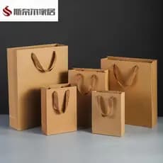 Saco de papel Kraft saco de presente de armazenamento ins sacola à prova dwaterproof água grosso ambientalmente amigável