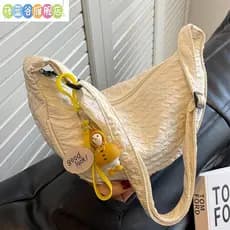 Bolsa mensageiro bolinho feminina 2026 novo estilo All-Match Casual bolsa de ombro grande capacidade esportes leve peque