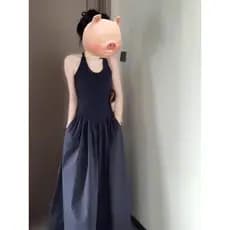 Sem mangas férias à beira-mar Design francês estilingue vestido feminino 2026 verão novo estilo elegante cintura estreit