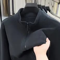 Polar velo gola alta zíper moletom masculino velo-velo jaqueta quente preto Cardigan jaqueta de lã outono inverno novo e