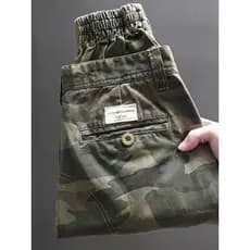 Algodão puro verão estilo fino solto resistente ao desgaste Multi-bolso camuflagem pés pequenos macacão masculino rua re