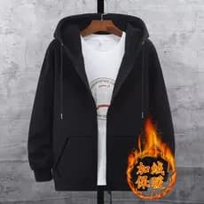 Outono inverno trabalho Wear cordeiro velo moletom masculino forro de lã engrossado esportes solto Casual quente longo @