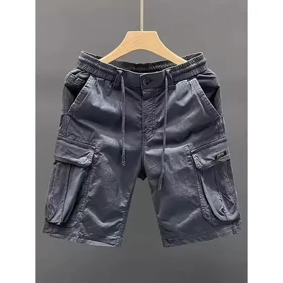 Shorts gerais masculinos verão solto em linha reta calças de perna média americano trabalho ao ar livre Multi-bolso Casu