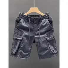 Shorts gerais masculinos verão solto em linha reta calças de perna média americano trabalho ao ar livre Multi-bolso Casu