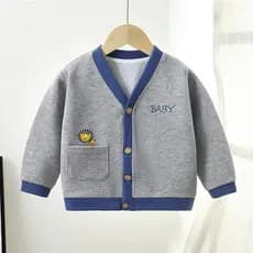 Jaqueta Cardigan de malha infantil meninos suéteres infantis bebê primavera outono roupas de bebê com decote em V camiso