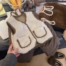 Crianças novo estilo colete meninas cor sólida Casual colete meninos primavera outono exterior Wear velo quente moda out